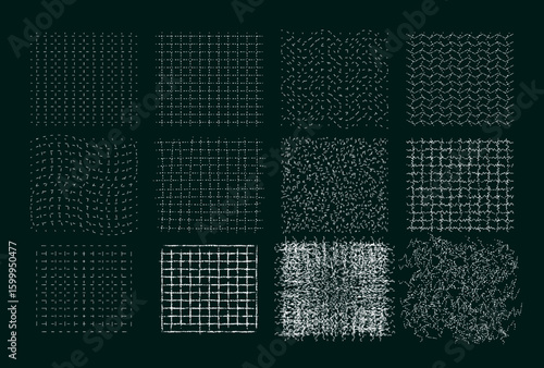 Hand drawn crosshatch texture set featuring organic hatch shapes, woodgrain lines, stripe patterns, and sketched rain-inspired elements ideal for design, print, and digital art