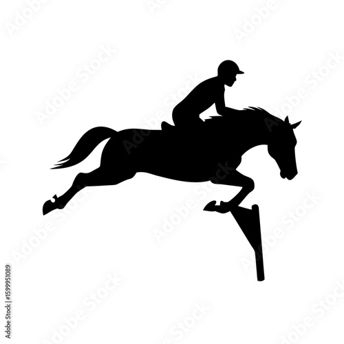 Equestrian Show Jumping Horse Silhouette