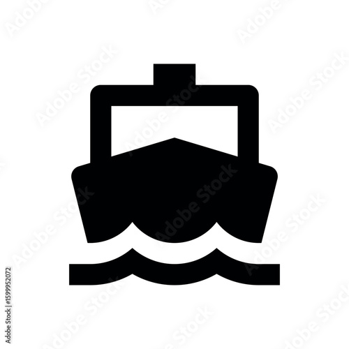 Minimal Ship Icon Set – Nautical Boat, Cruise & Sea Transport Vector Collection