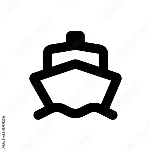 Minimal Ship Icon Set – Nautical Boat, Cruise & Sea Transport Vector Collection