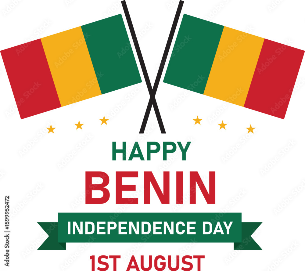 Fototapeta premium Benin Independence Day Celebration vector Design