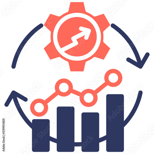 Performance Improvement glyph color icon