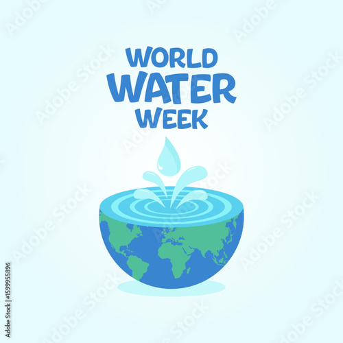 vector graphic of World Water Week ideal for World Water Week celebration