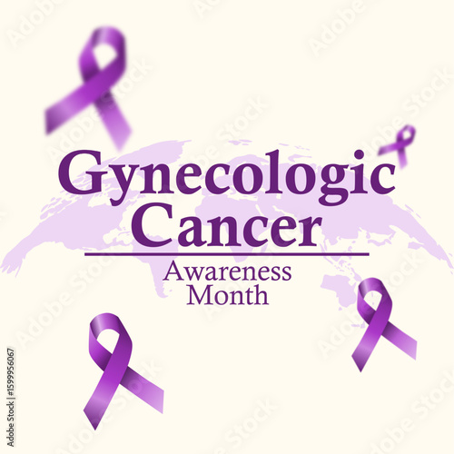 vector graphic of Gynecologic Cancer Awareness Month ideal for Gynecologic Cancer Awareness Month celebration