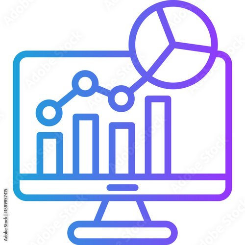 Dashboards line gradient icon