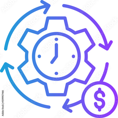 Effectiveness line gradient icon