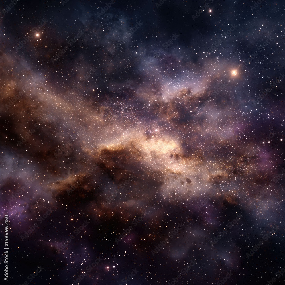 Fototapeta premium Dark galaxy background with stars and nebulae