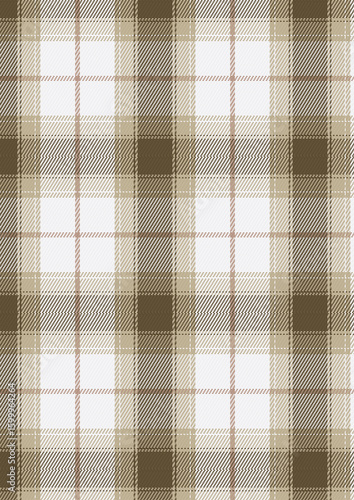 Seamless Neutral Brown and Beige Plaid Pattern for Fabric Design