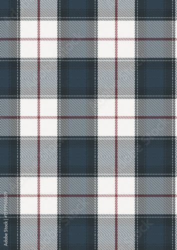 Seamless Teal White and Red Plaid Pattern Texture