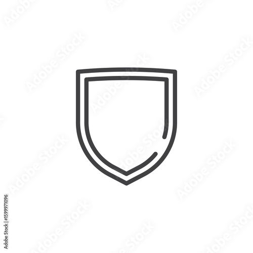 Free Download Shield protection line icon - GFXLoad