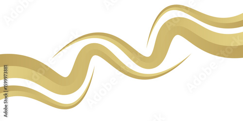 gold wave curve, golden wave corner shape for element, stripes ribbon golden graphic, striped gold. wave abstract geometric