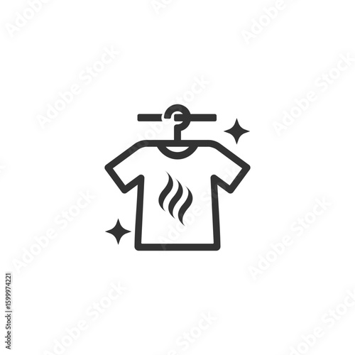 dry clean icon or dry clean sign vector isolated. Best dry clean icon for apps, websites, or about laundry product design.