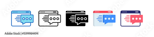 Incoming Message Multiple Style Icon Set Collection.  