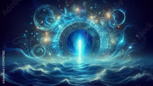 Celestial Gateway: The portal shimmers with ethereal energy and cosmic beauty, inviting viewers to venture into the cosmos or other dimensions. 