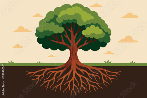vector illustration of a tree
