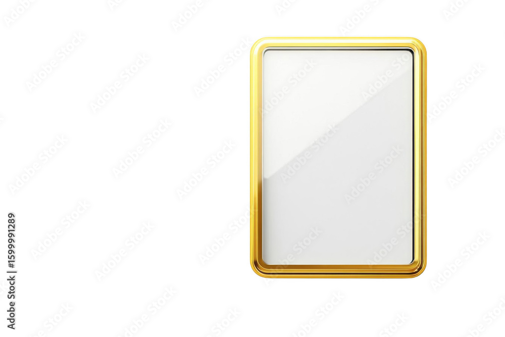Golden frame displays blank space for creativity and artistic expression. Golden frame displays blank space for creativity and artistic expression.