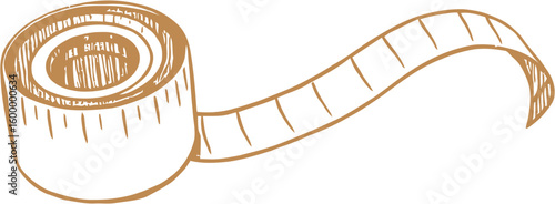 vector sewing tape measure icon