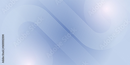 Abstract thin line light blue background in technology elegant style. 2025 wave on tech bg. Modern geometric banner with circuit wires on the chip. Vector illustration for flyer, presentation, banner.
