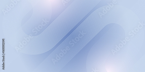 Abstract thin line light blue background in technology elegant style. 2025 wave on tech bg. Modern geometric banner with circuit wires on the chip. Vector illustration for flyer, presentation, banner.