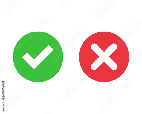 yes and no buttons vector icon