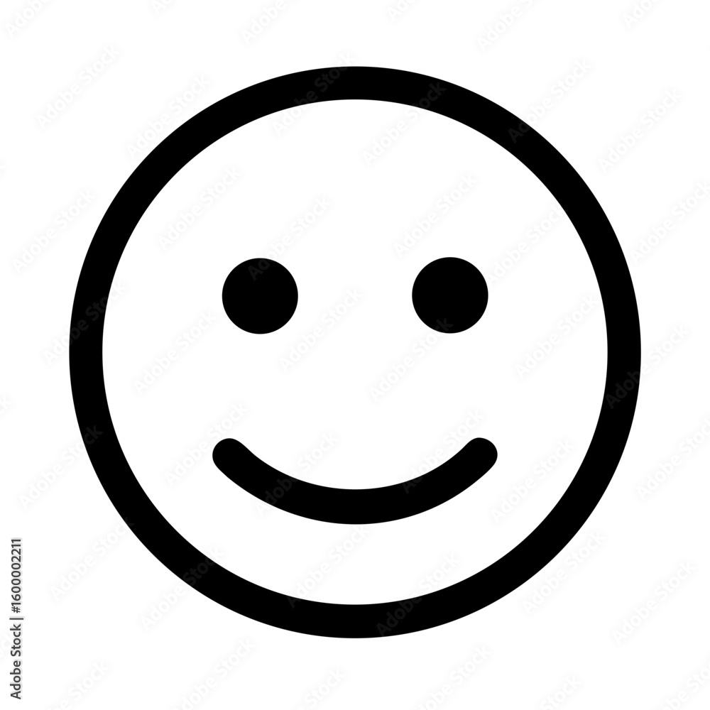 Obraz premium Happy smiley face or emoticon line art vector