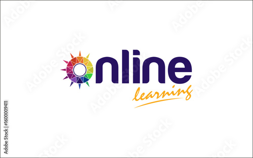 Illustration vector graphic of modern online learning logo design template