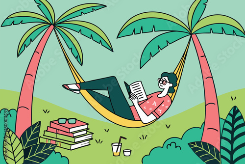 Tropical Book Hammock Retreat