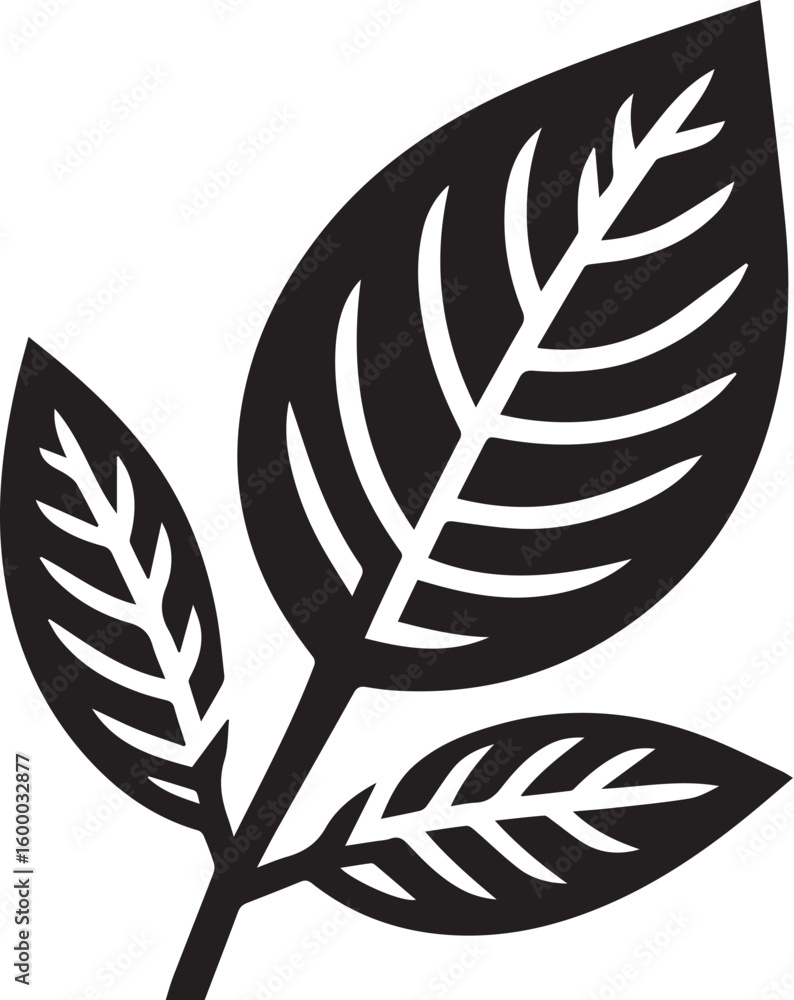 Fototapeta premium Leaf Silhouette Vector Art