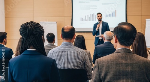 Business conference meeting presentation seminar event speaker audience corporate training lecture hall