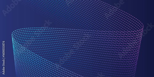 Abstract background with flowing particle lines. Modern vector design for presentations, covers, websites.