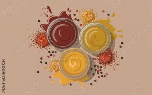 Abstract grunge background with swirling colorful circles, a sweet and decorative vector illustration