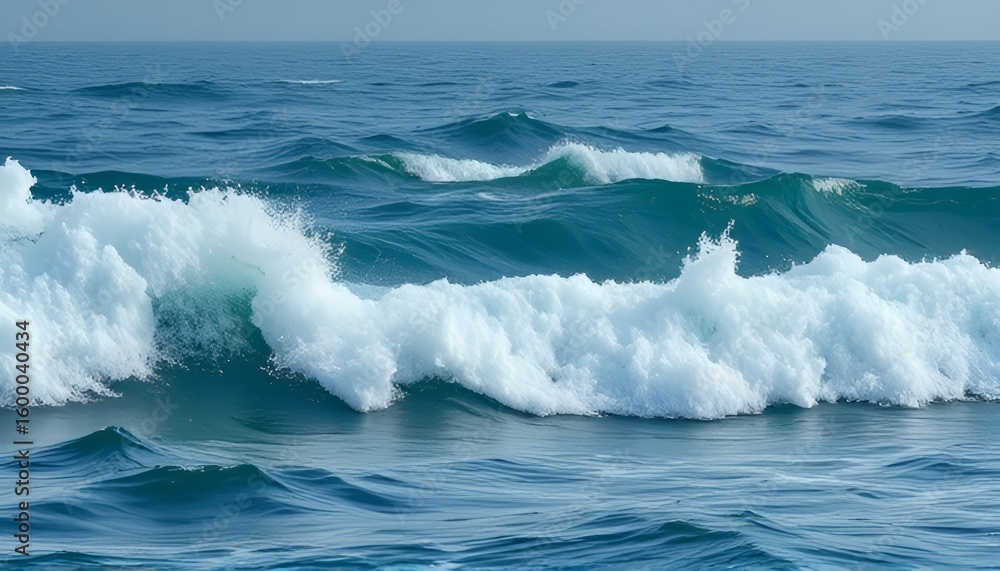 Obraz premium Character OceansOceans where waves are represented by ASCII char