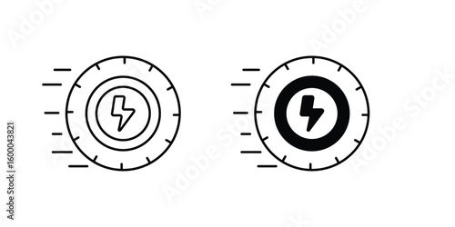 electric wheel glyph icon with white background vector stock illustration