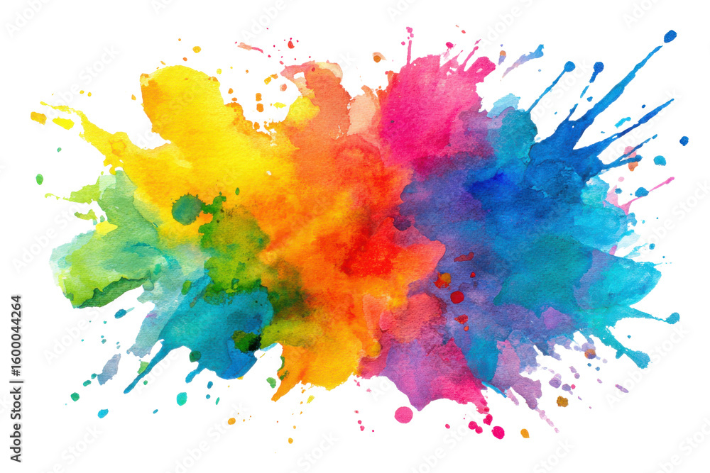 Fototapeta premium Vibrant color splash art studio digital artwork creative close-up. Isolated on transparent background, png.