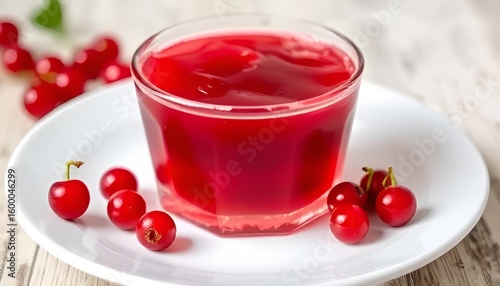 Red Currant JellyA bright red jelly with a smooth texture and a