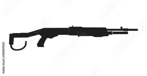 Black Shotgun Silhouette Defense Icon