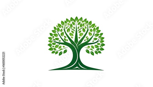 Stylized green tree logo