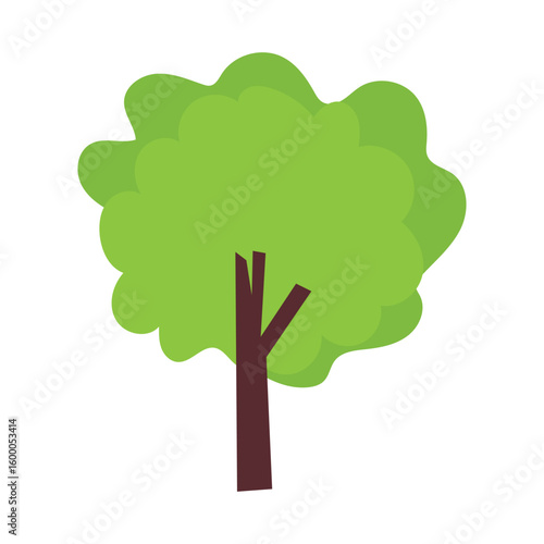 Green plant tree tropical leave cartoon design
