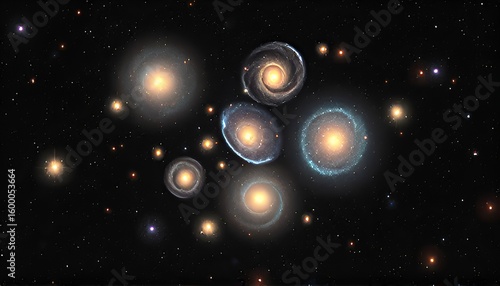 Galaxy Cluster A collection of galaxies represented as a series