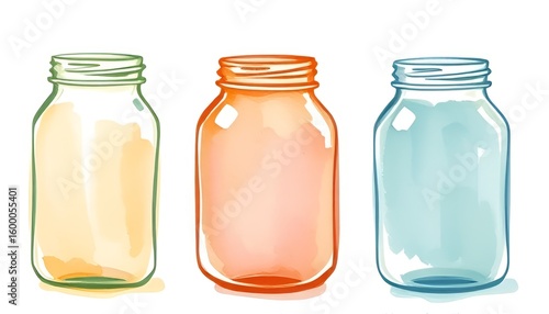 Abstract Watercolor Jars – Jars rendered in abstract watercolo