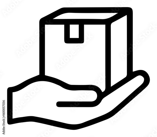 Carefully Delivering Your Package With Hand Delivery Icon