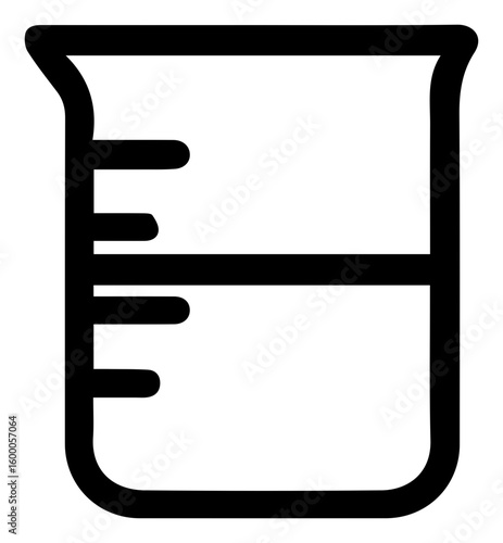 Scientific Beaker Half Full Ready for Experimentation and Discovery