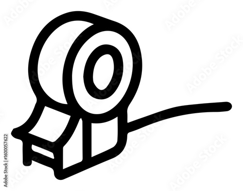 Simple Tape Dispenser Line Art A Useful Stationery Essential Design