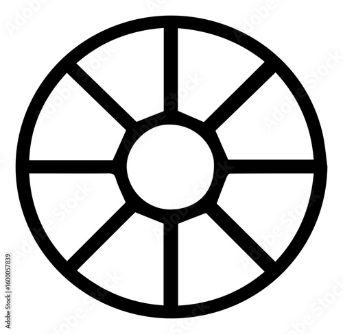 Circular Segmented Wheel Design Perfect for Presentations and Graphics