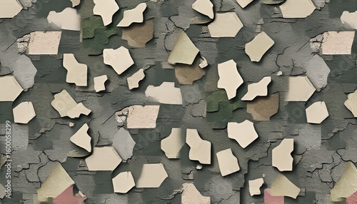 Pixelated Camouflage with Stone Textures A camouflage pattern de