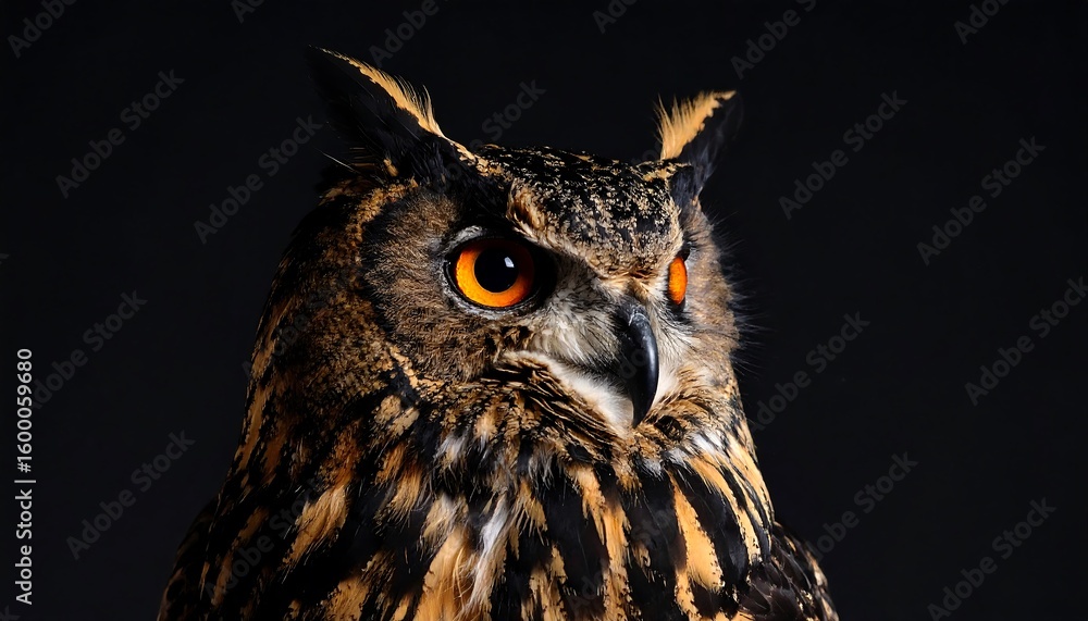 Fototapeta premium Close-up of an owl's head