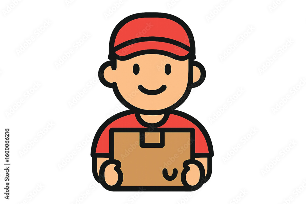 cartoon delivery man cartoon delivery man
