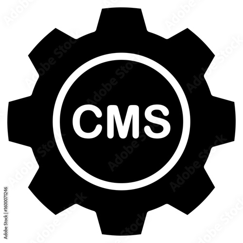 Content Management Systems (CMS) glyph icon