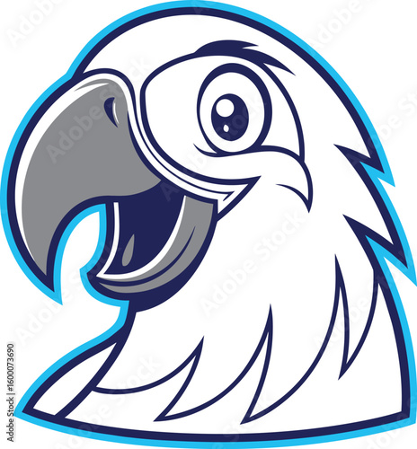 Playful parrot illustration isolated on transparent background