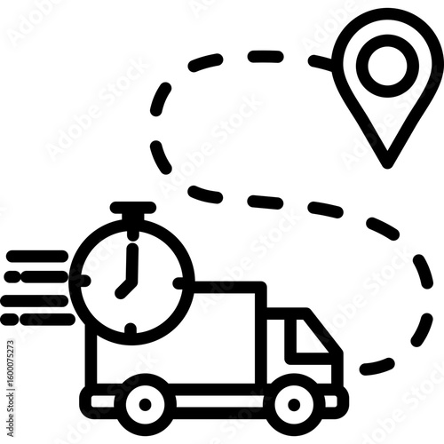 Road Transport line icon